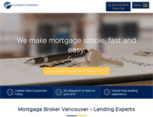 Tablet Screenshot of lendingexperts.ca